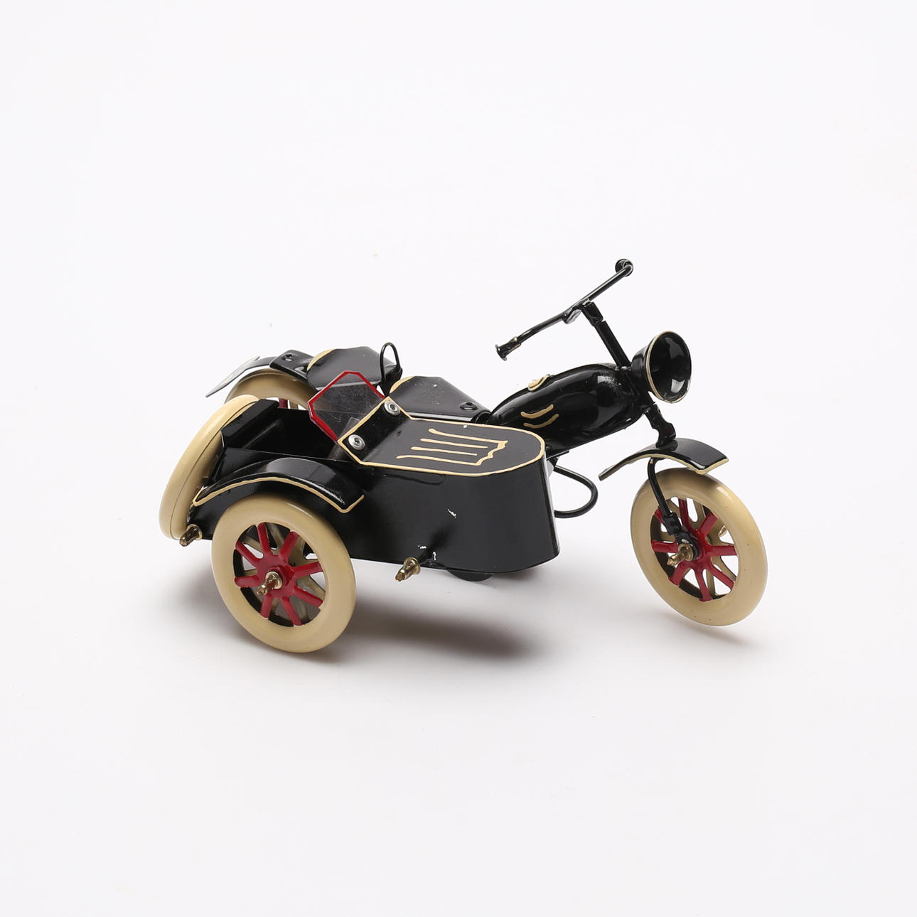 MOTORRADMODELL MIT BEIWAGEN, Blech, Tucher+Walther.