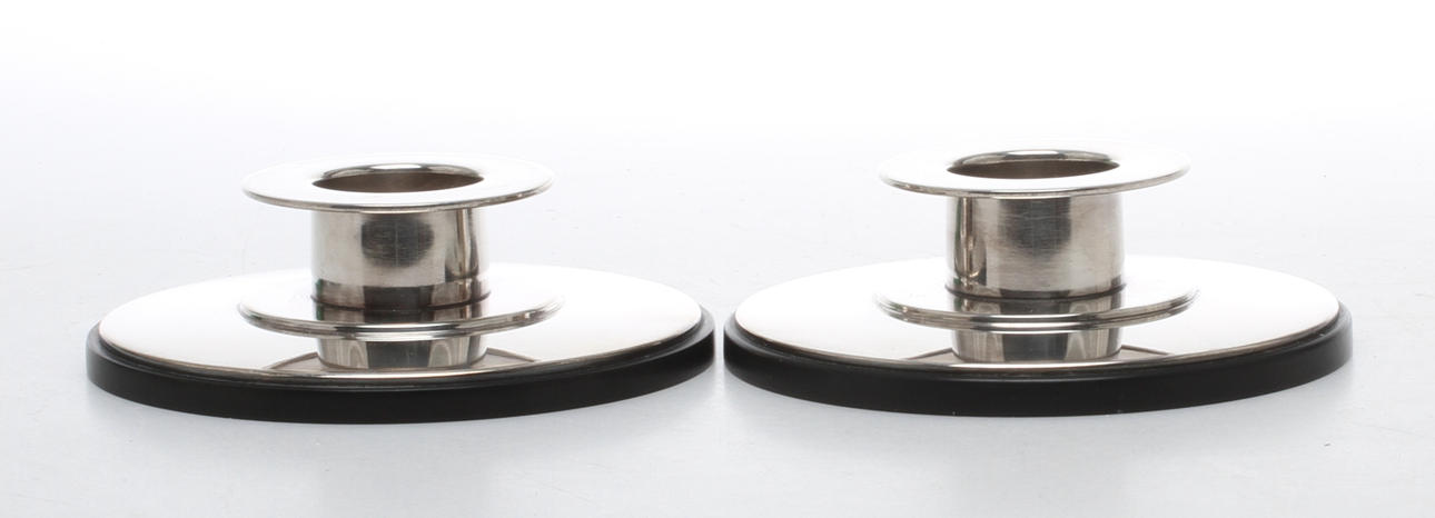 LJUSSTAKAR, 1 par, nysilver, Atla, Danmark, 1900-tal.