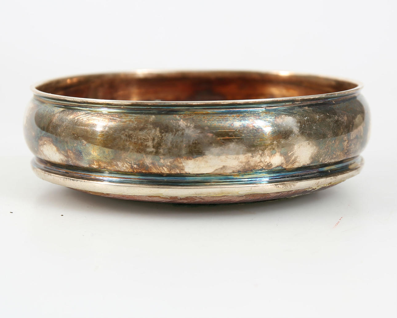 COASTER, sterlingsilver och trä, England, total vikt 178,2 gram. Silver ...