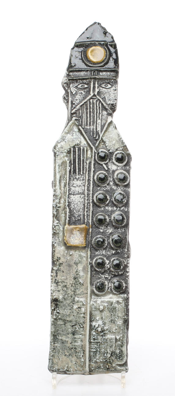 RELIEF, Biskop, stengods, Lisa Larson, Gustavsbergs Studiohand.