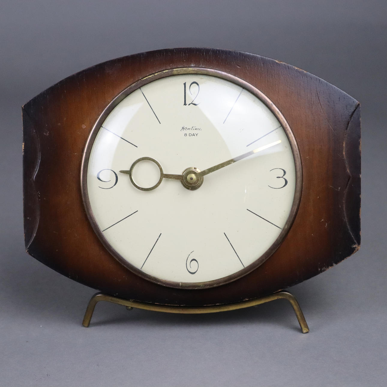 --TABLE CLOCK "Bentima 8 Day" France Vintage.