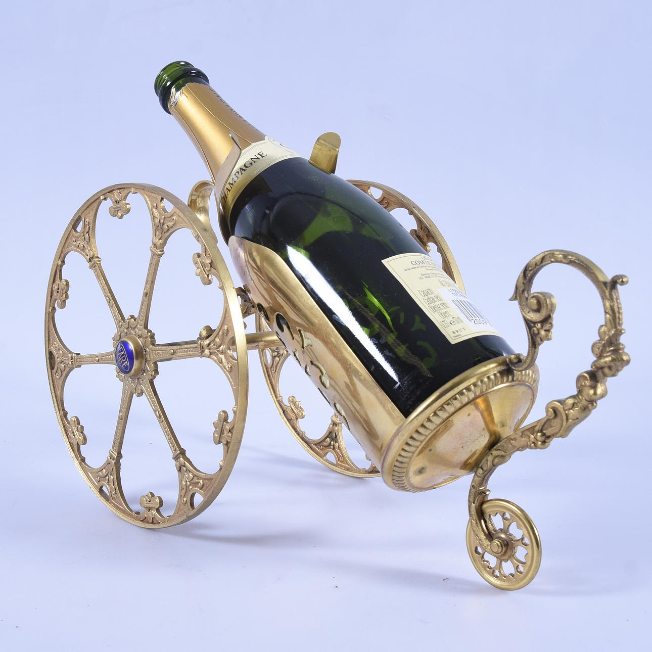 FLASKSTÄLL, gulmetall, Färe.