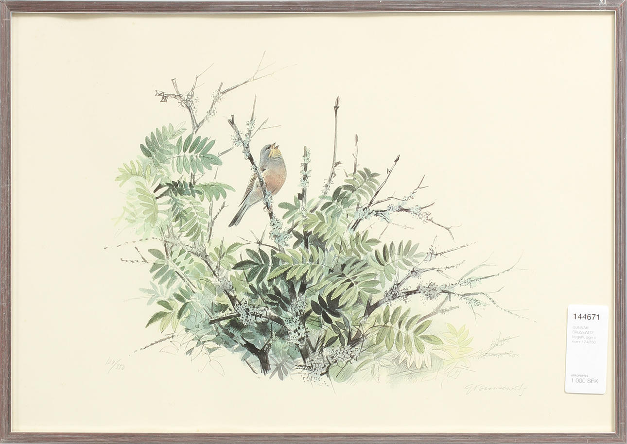 GUNNAR BRUSEWITZ, litografi, sign o numr 124/350.