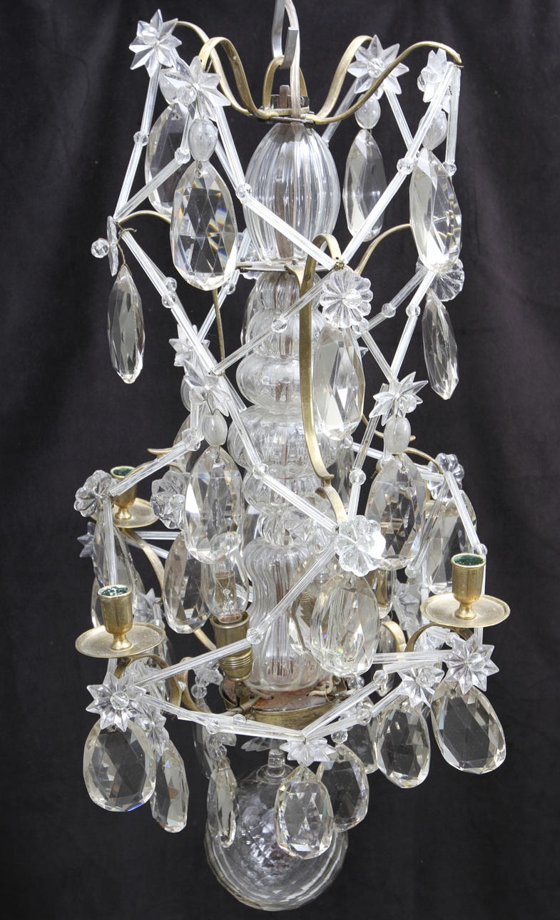 LJUSKRONA, rokoko, 1700-tal. Total höjd 68 cm.