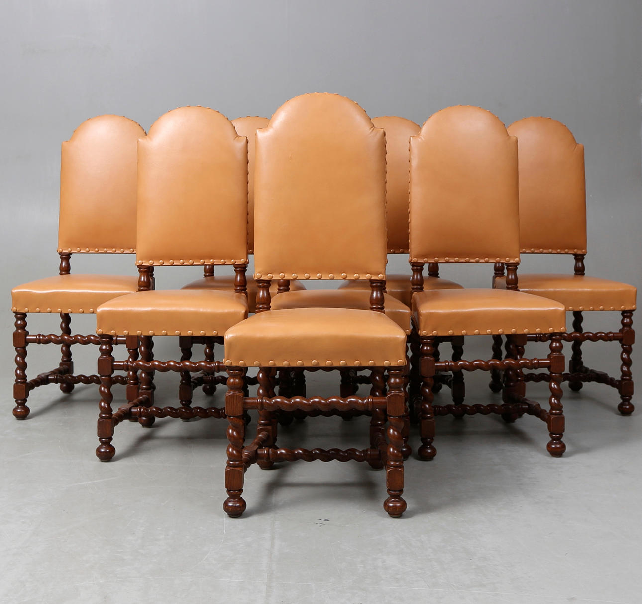 STOLE, 8 stk. Barokstil, 20. århundrede.