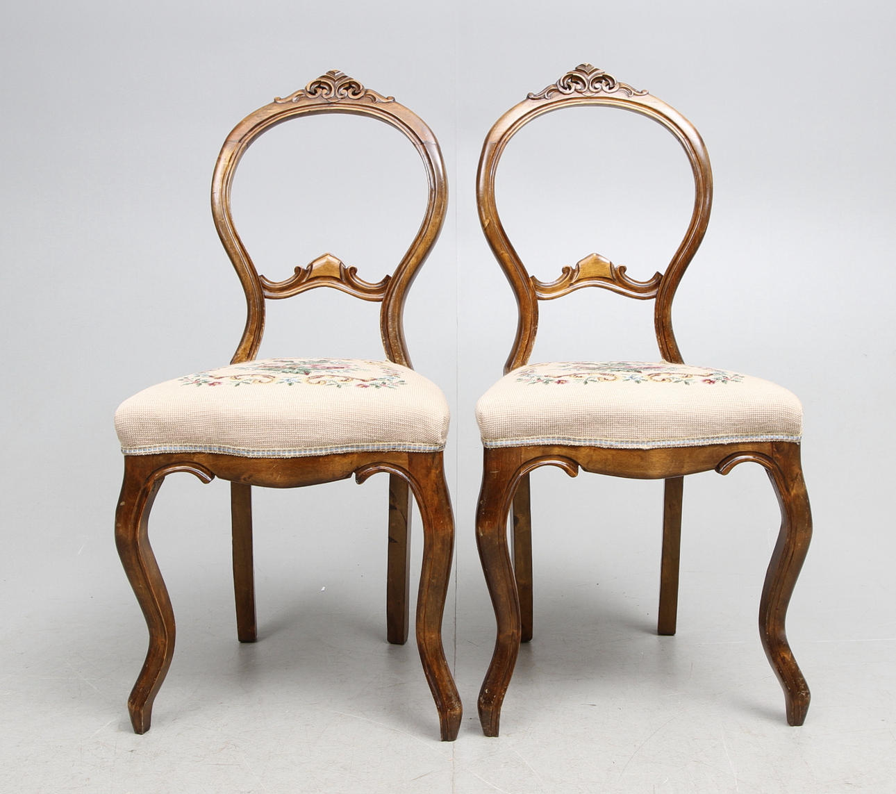 STOLAR, ett par, nyrokoko, sent 1800-tal.