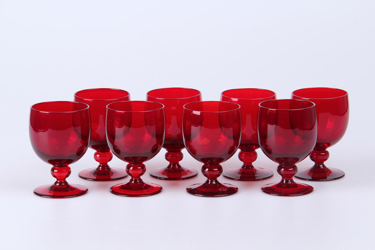 VINGLAS, 8 st, "Björn" Design Björn Trädgårdh, Reijmyre.