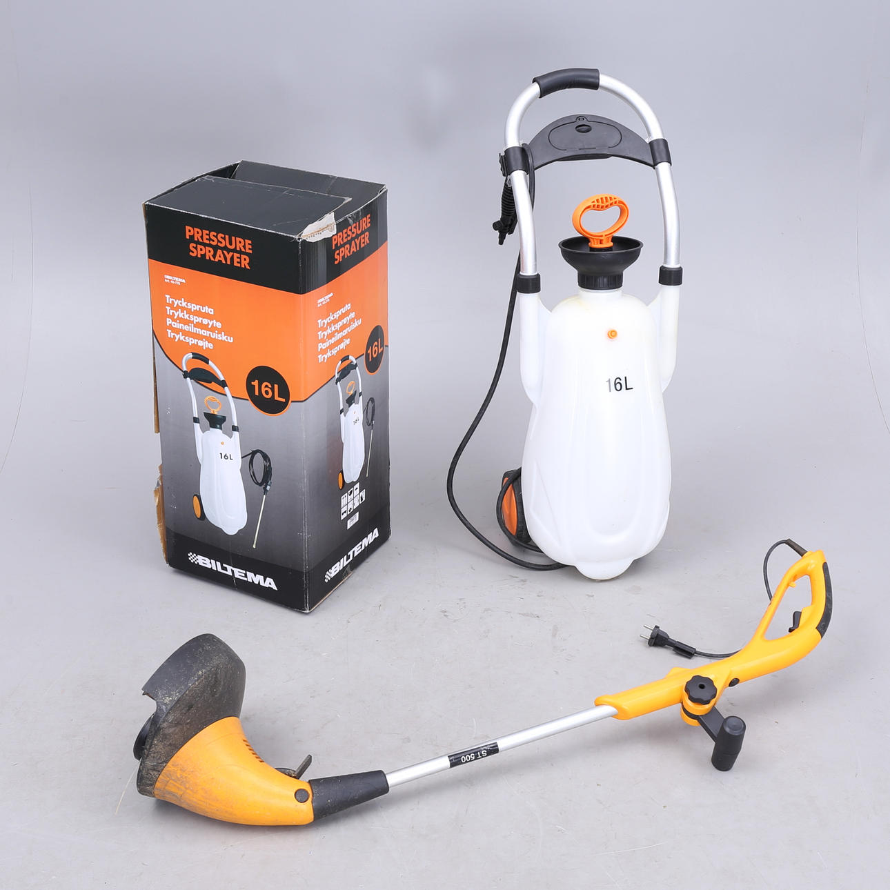 GRÆSTRIMMER, TRYKSPRØJTE, 2 dele, Stiga, Biltema.