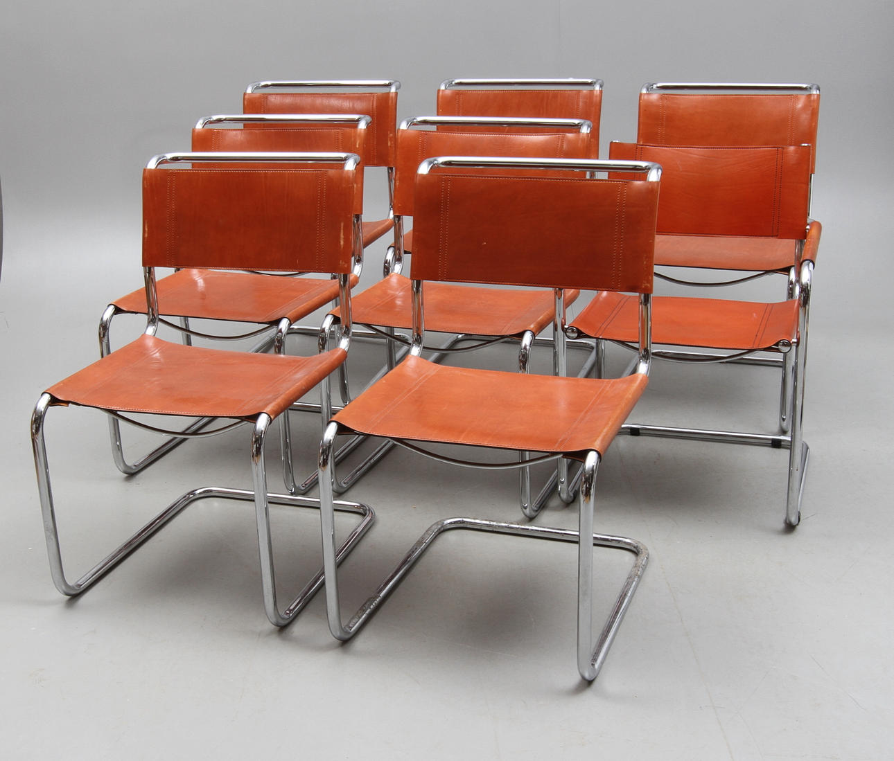 STOLAR, 7 st, KARMSTOL, Bauhaus-stil, 1900-talets andra hälft.