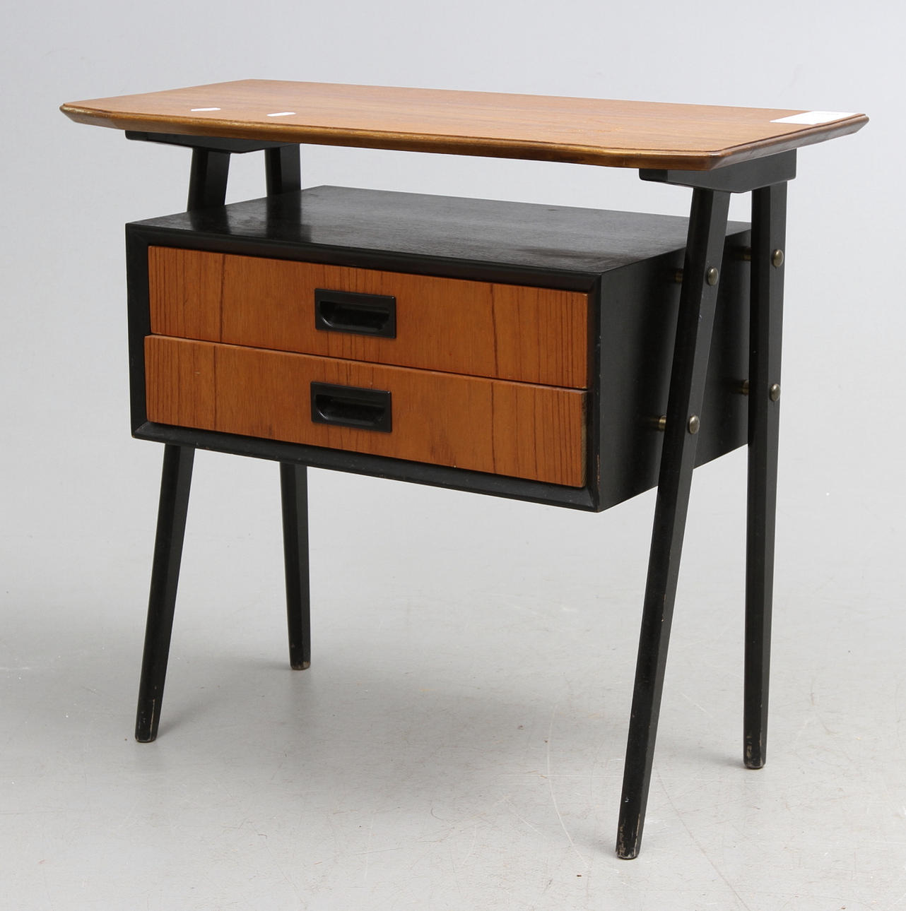 TELEFONBORD, teak, svärtat, 1950/60tal.