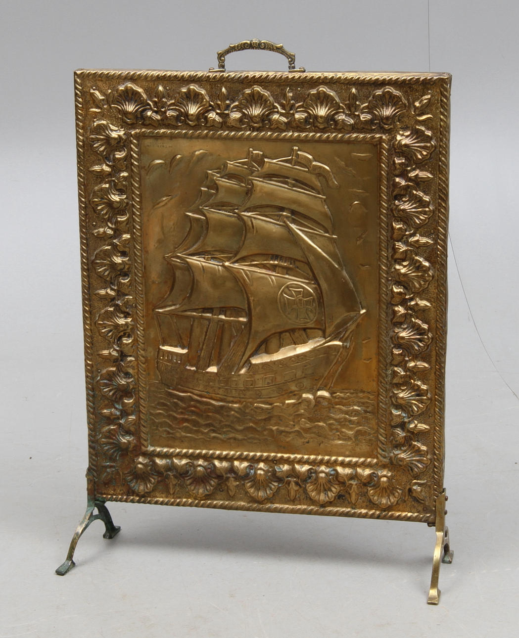 BRASSKÄRM, mässingsplåt, Elpeck England, 1900-tal.