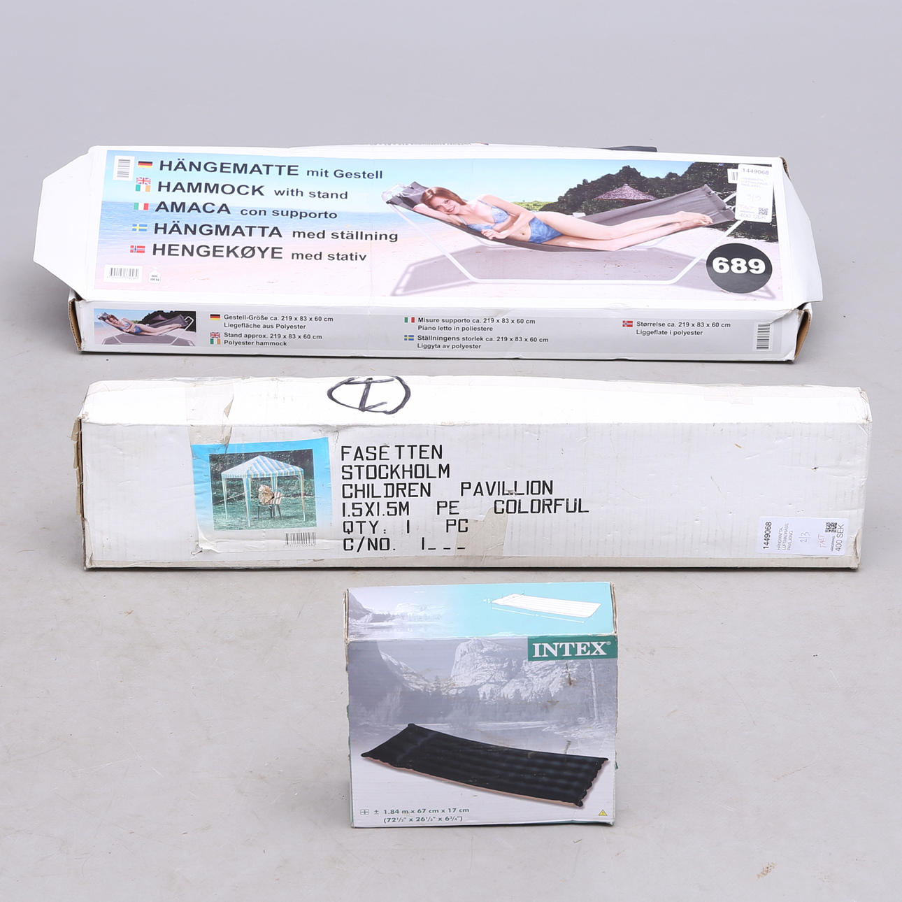 HÄNGEMATTE, LUFTMATRATZE, PAVILLON.