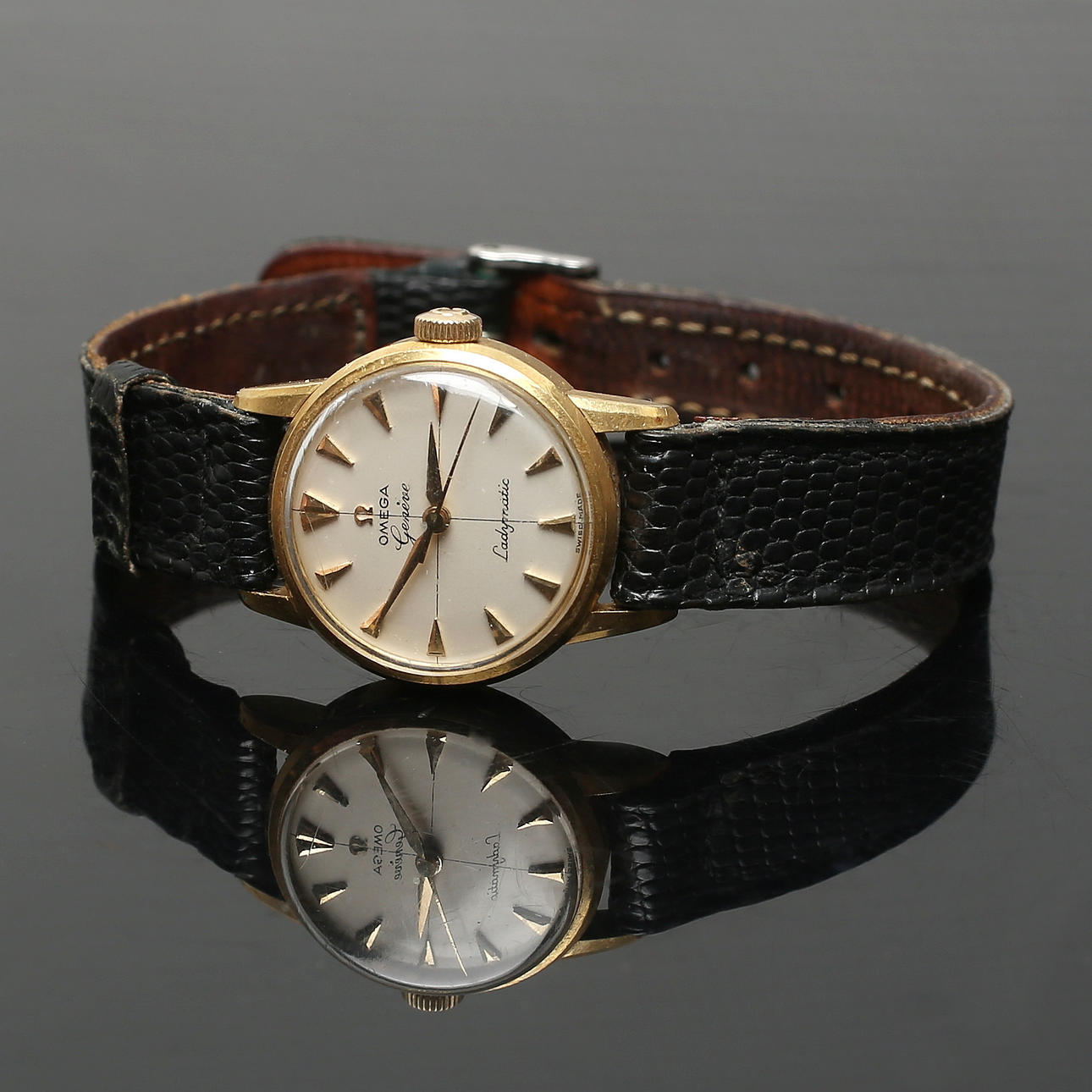 【極希少】OMEGA Ladymatic Cal.455 K18金無垢 OMEGA, Geneve Ladymatic, automatic, cal. 455, 18K gold case, 1950s
