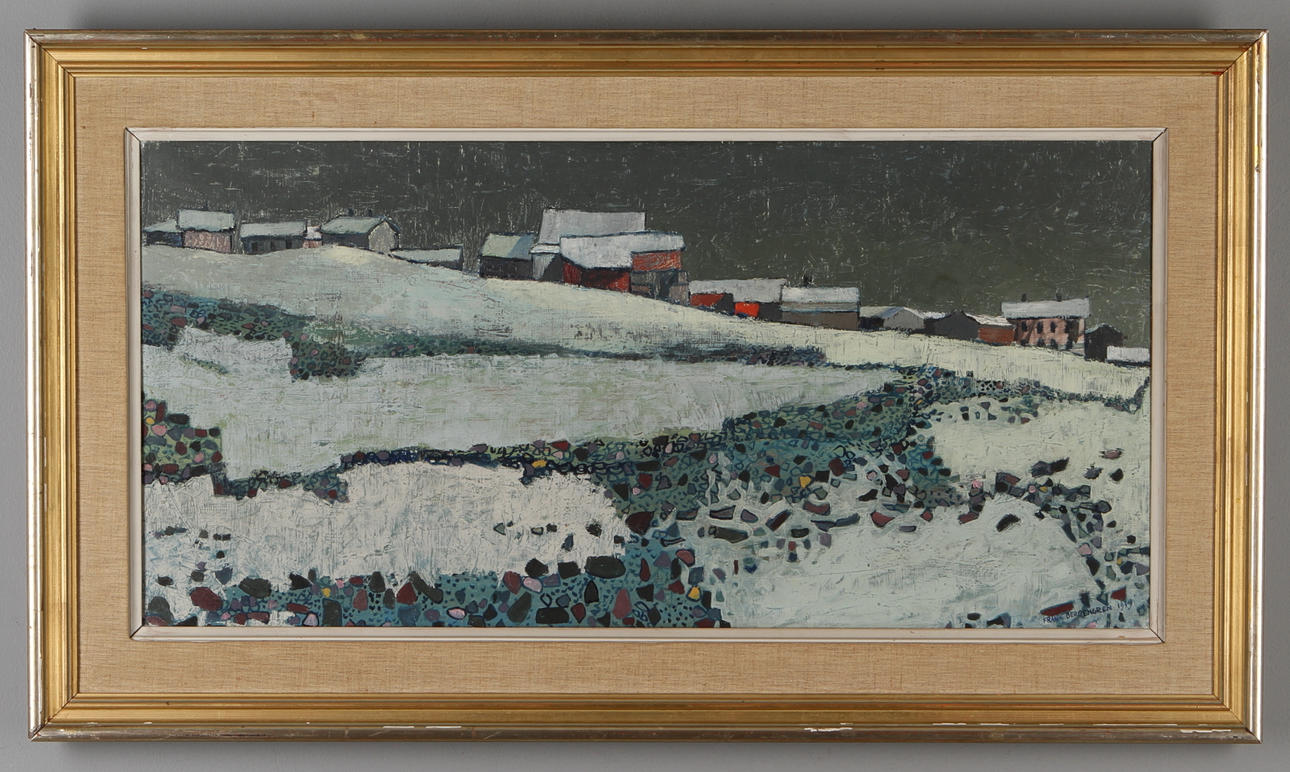 FRANK BERGENGREN. Stadsmotiv, olja på duk, signerad och daterad 1949.