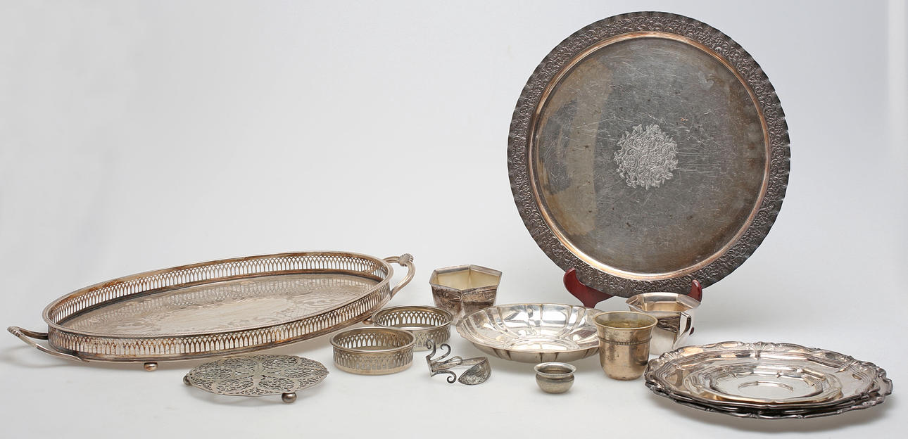 PARTI NYSILVER, bla Skandia metall och England, 1900-tal.