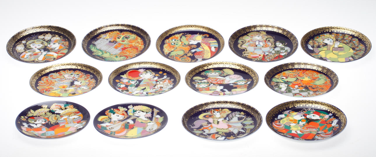 BJÖRN WINBLAD. Tallrikar,"Alladin und die wunderlampe".