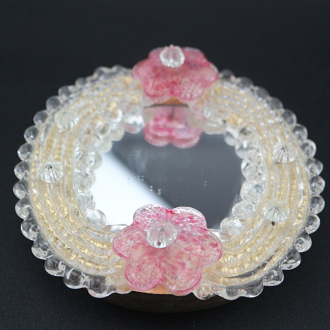 MURANO GLASS MINIATURE MIRROR.