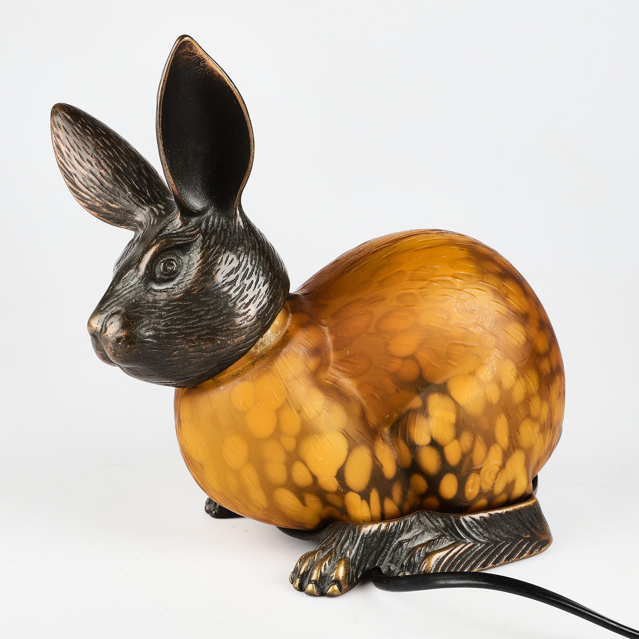 TABLE LAMP, rabbit metal/glass.