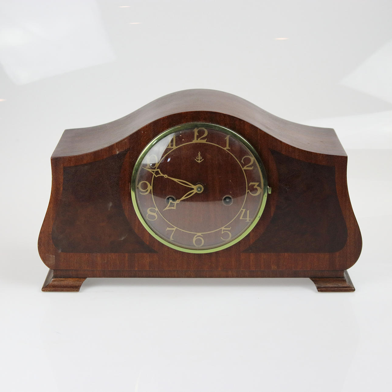 TABLE CLOCK, mahogany, Art Deco, Gustav Becker, 1920s.