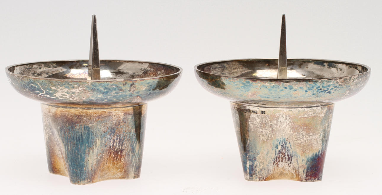 LJUSSTAKAR, 1 par, silver, Landgren, Stockholm, 1959.