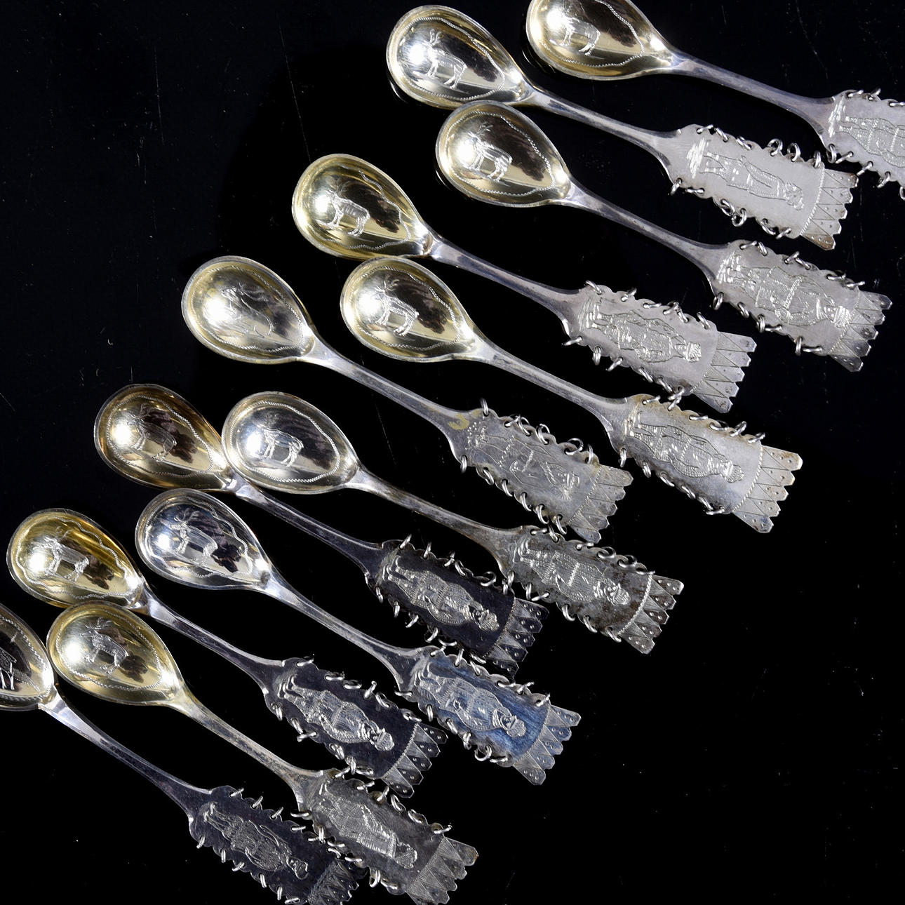 LAPPSKEDAR, 12 st, silver, 1900-tal.