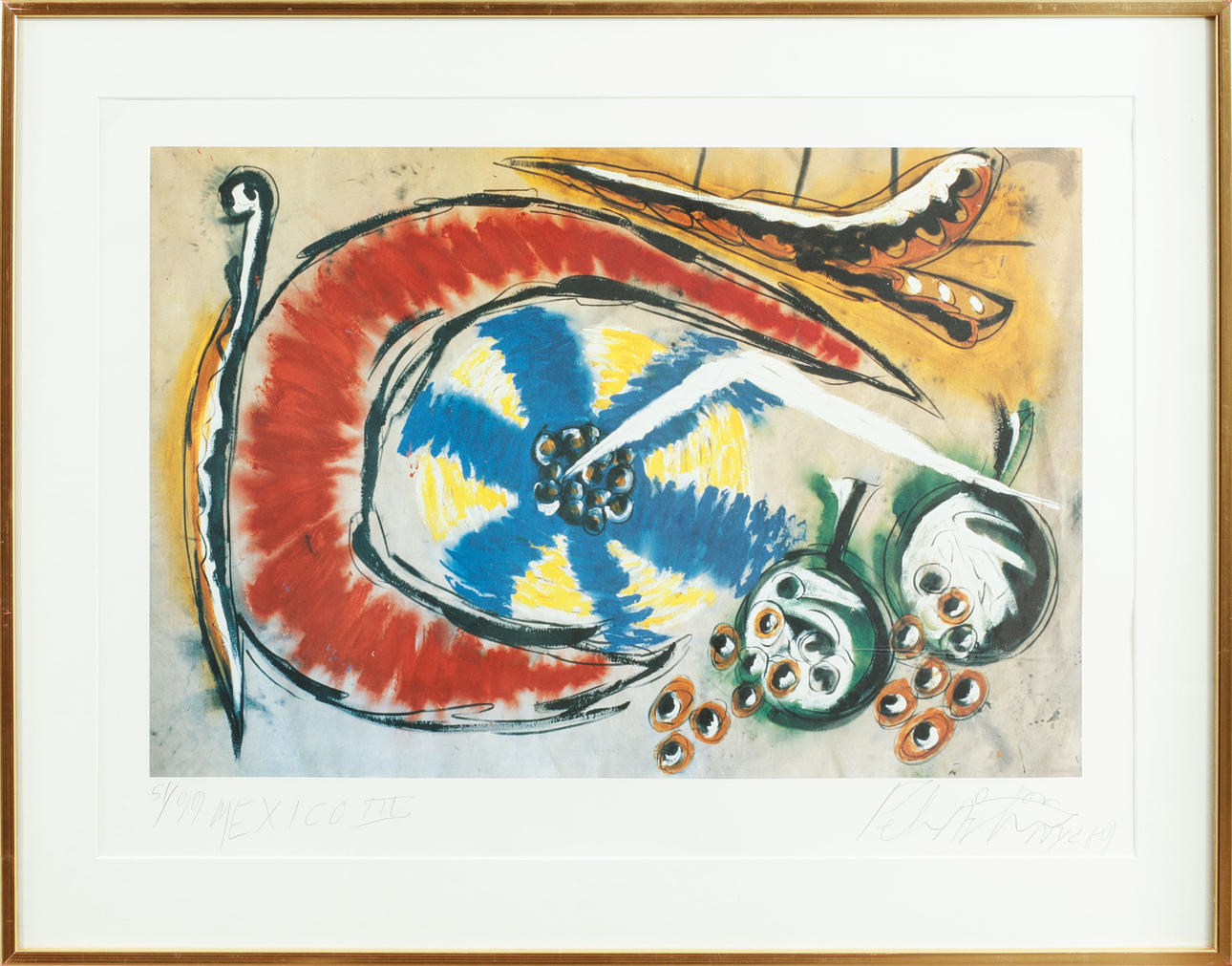 PETER ÅSTRÖM. Color lithograph, "Mexico IIV" signed and numbered 51/99.