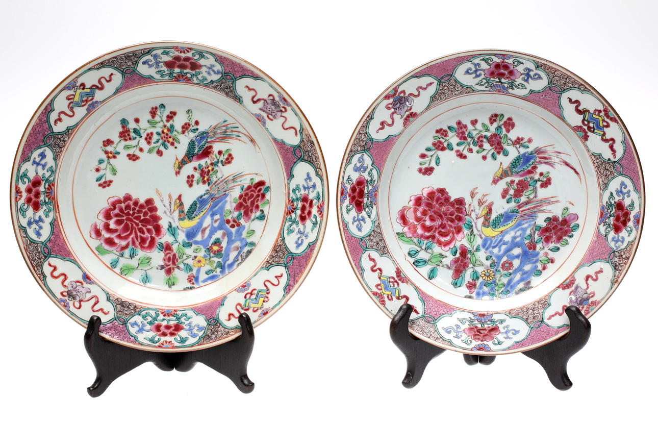 TALLRIKAR, 1 par, Kina, tidigt 1800-tal.