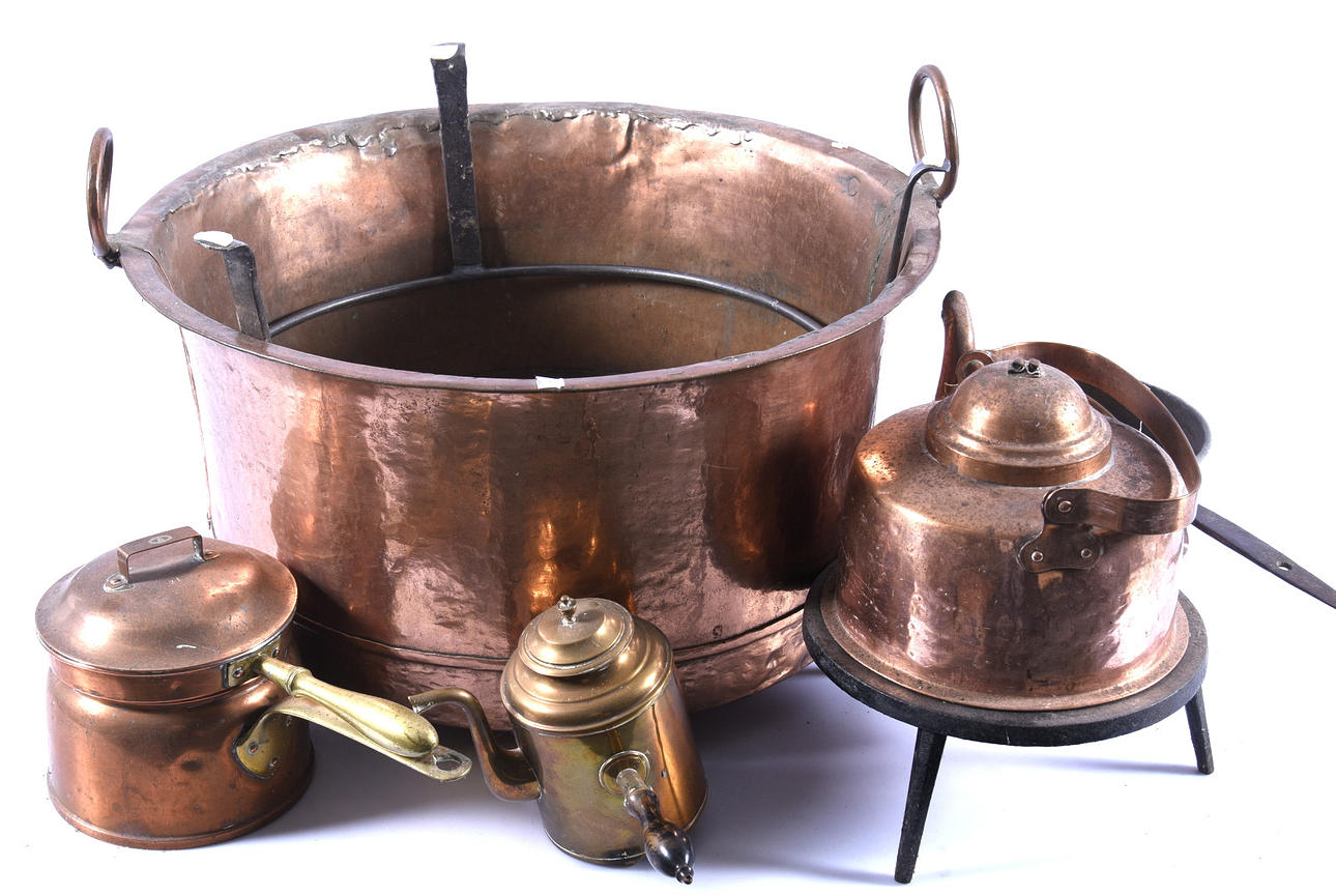 KOPPARFÖREMÅL, 6 delar, 1900-tal.