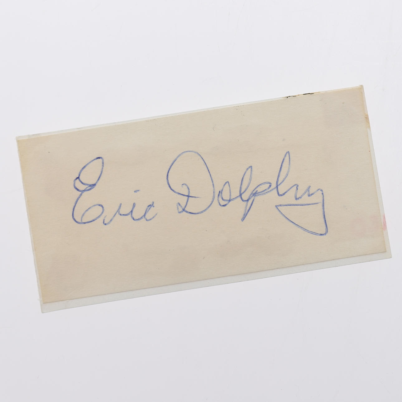 AUTOGRAMM. Jazzmusiker Eric Dolphy 1928-1964.