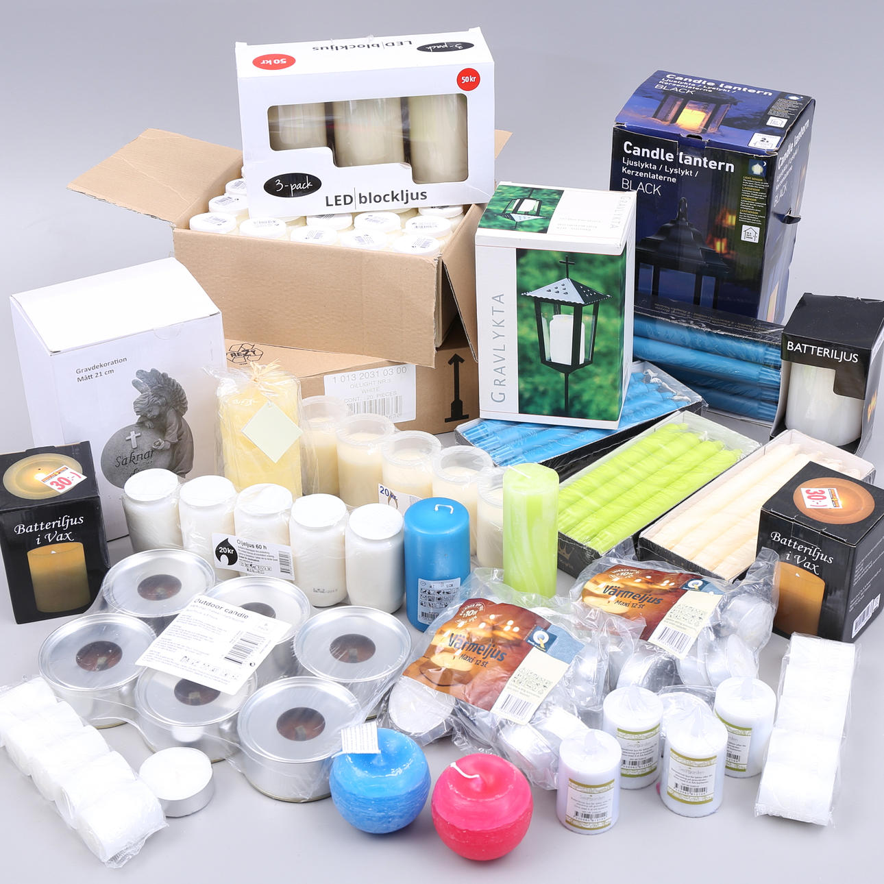 GRAVLYGTE, GRAVELYT, BATTERI LYS, STEINLYS, Sæt.