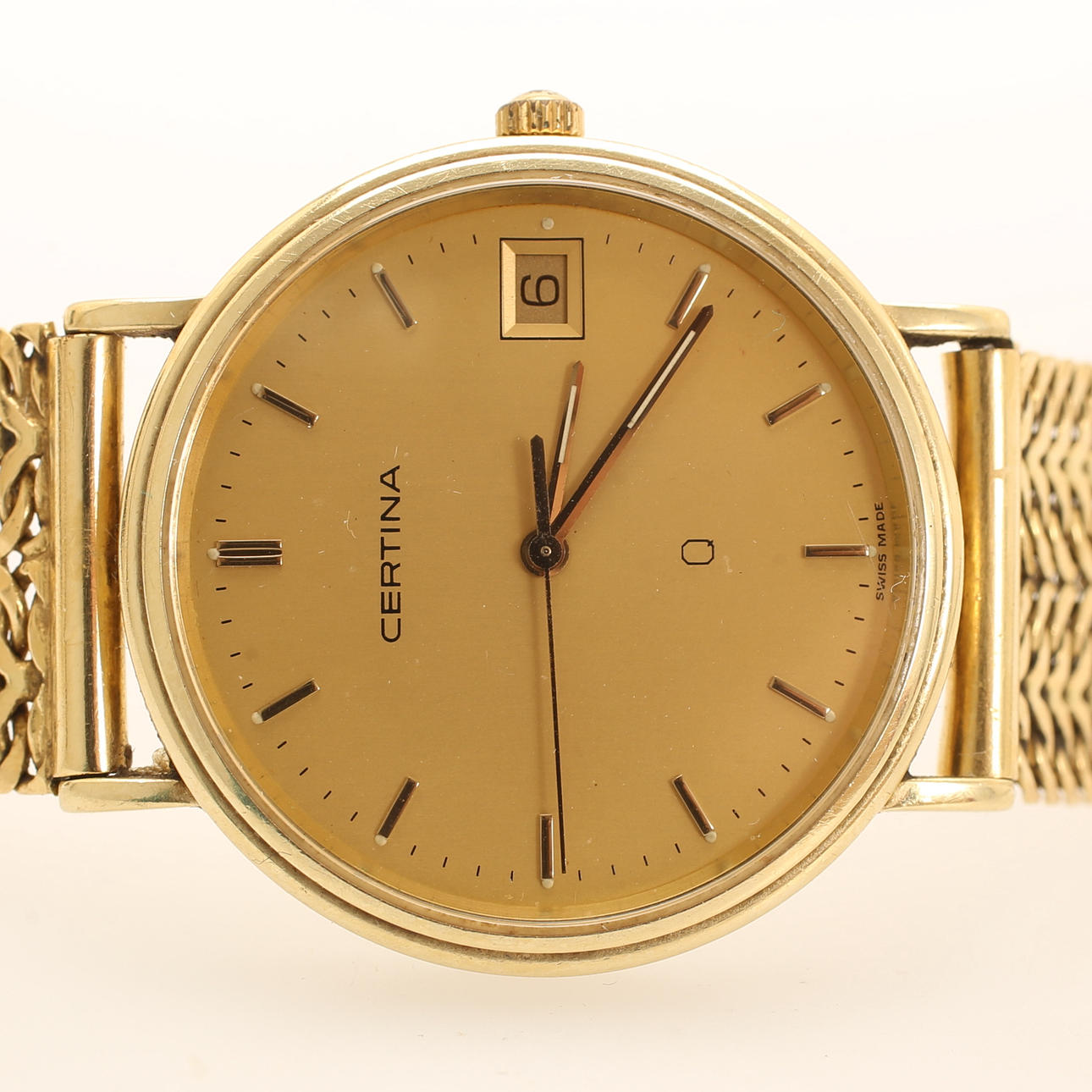 HERRARMBANDSUR, Certina, 14/18 k guld.