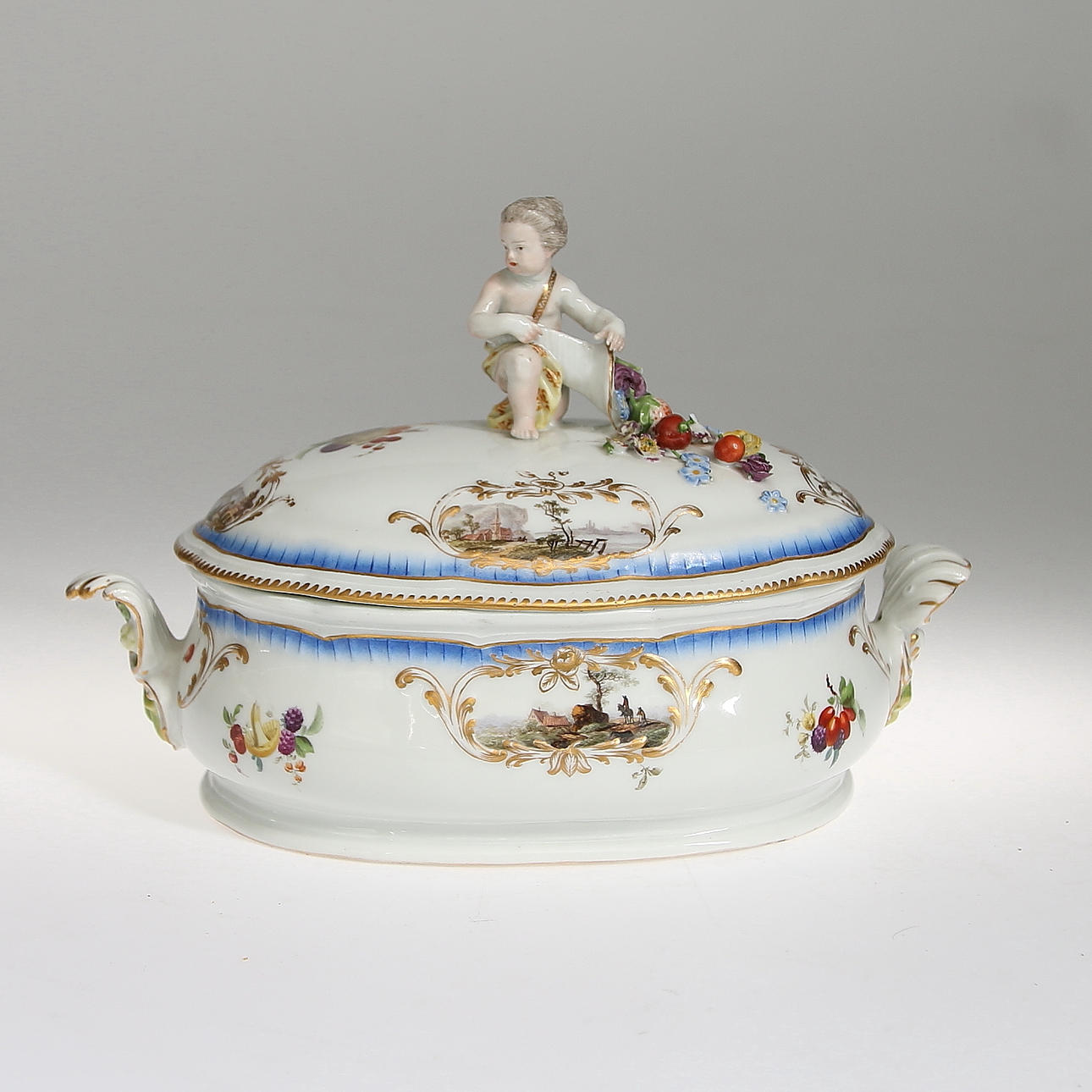 TERRIN, porslin, Meissen, Marcolinis period, 1774-1814, Tyskland.