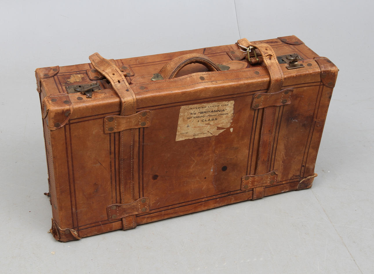 RESVÄSKA, skinn, 1900-tal.