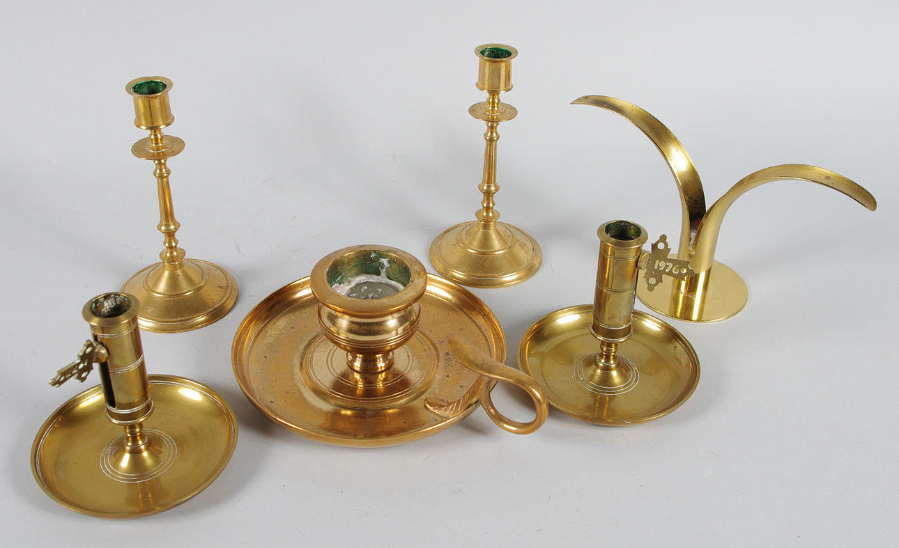 LJUSSTAKAR, mässing/malm, bl.a. Skultuna/Ystadmetall.