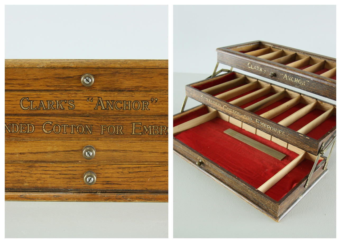 TRÅDSKUFFER, 3 stk, "Anker", "Listers Perfection".