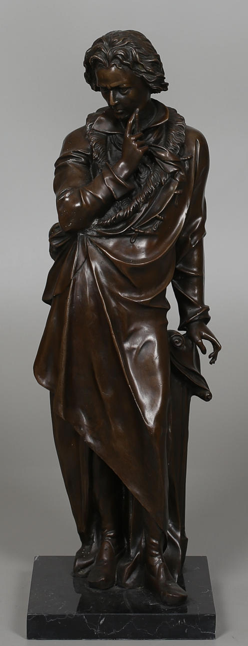 OKÄND KONSTNÄR. Tänkande man. Brons. Osignerad.