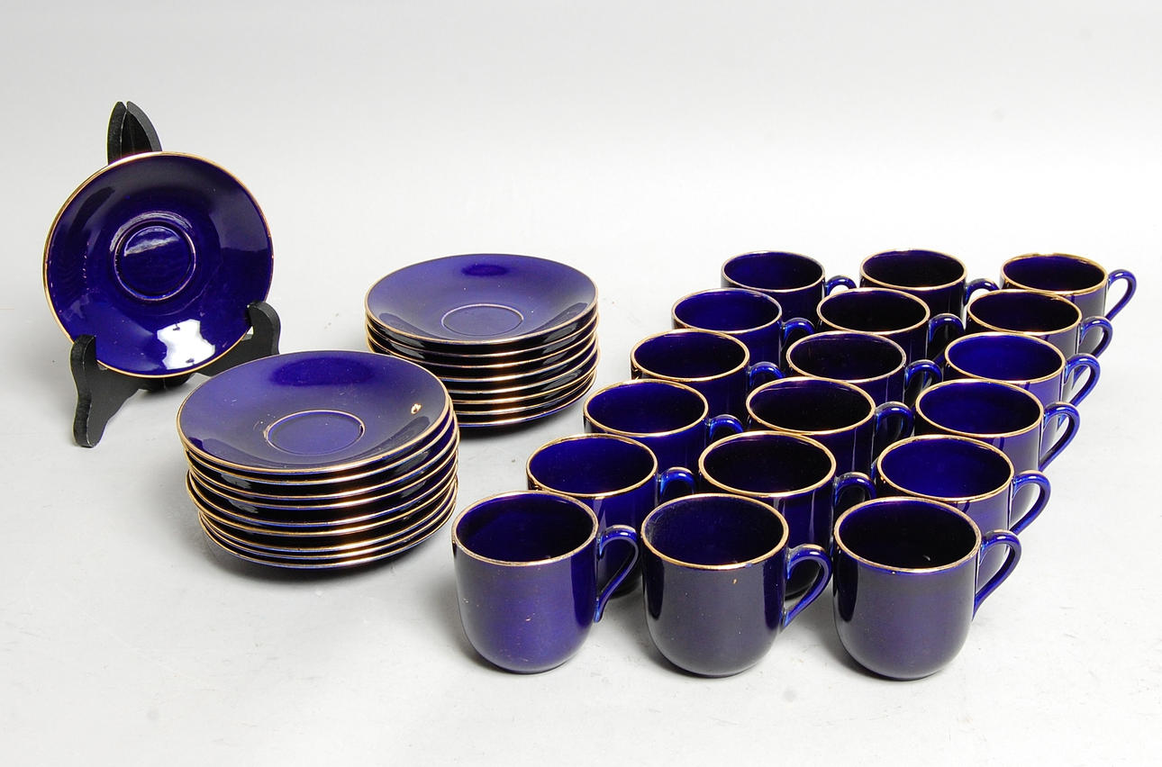 ESPRESSO CUPS, 32 parts, Rörstrand, cobalt.