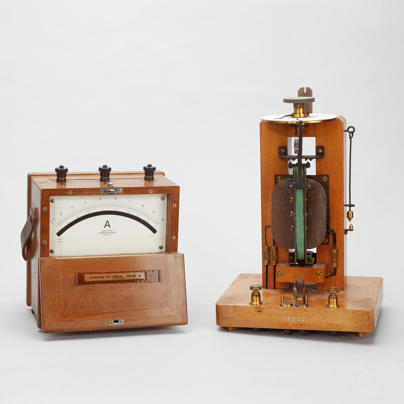GALVANOMETER, Siemens & Halske, Germany, AMPEREMETER, Sandblom & Stohne ...