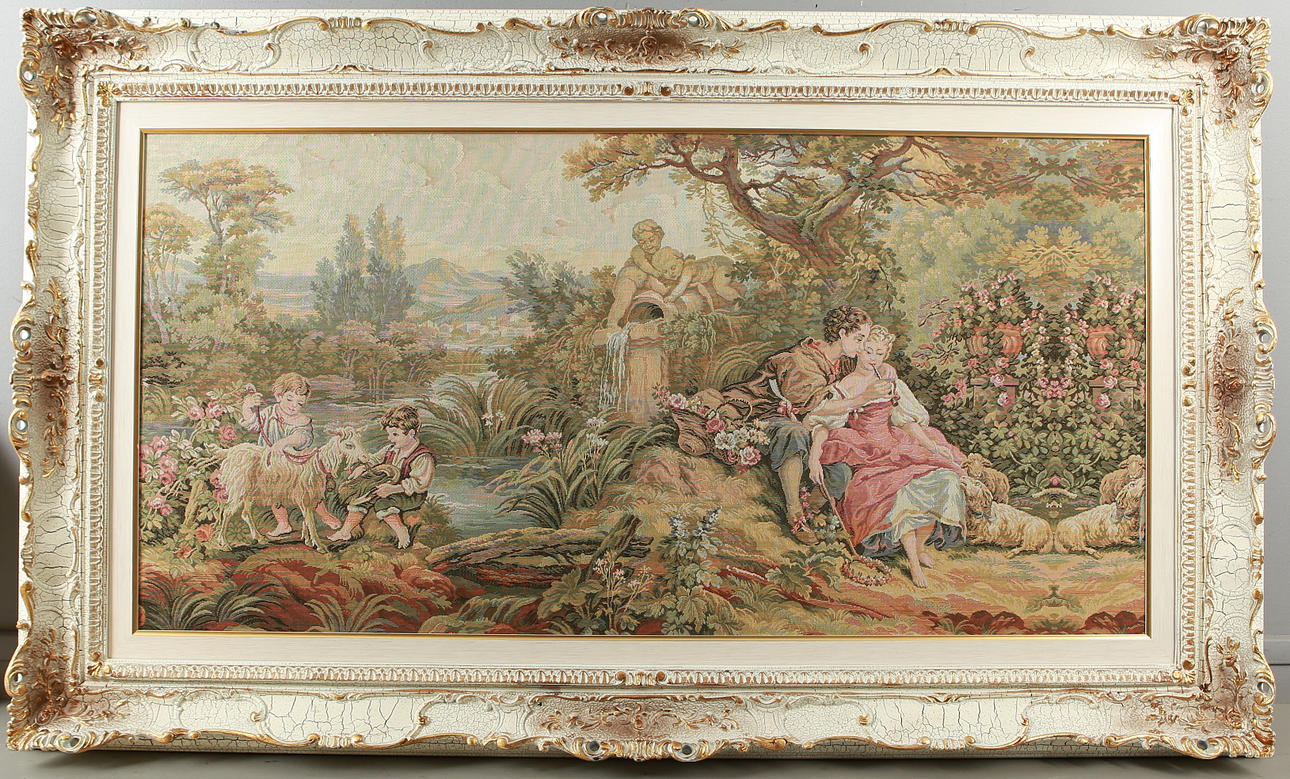 TAPESTRY, rococo style, machine woven.