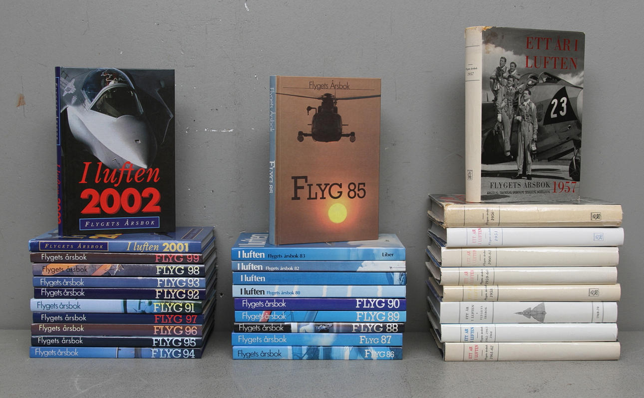 FLYGETS ÅRSBOK, 30 band, bl.a. 1950-tal.