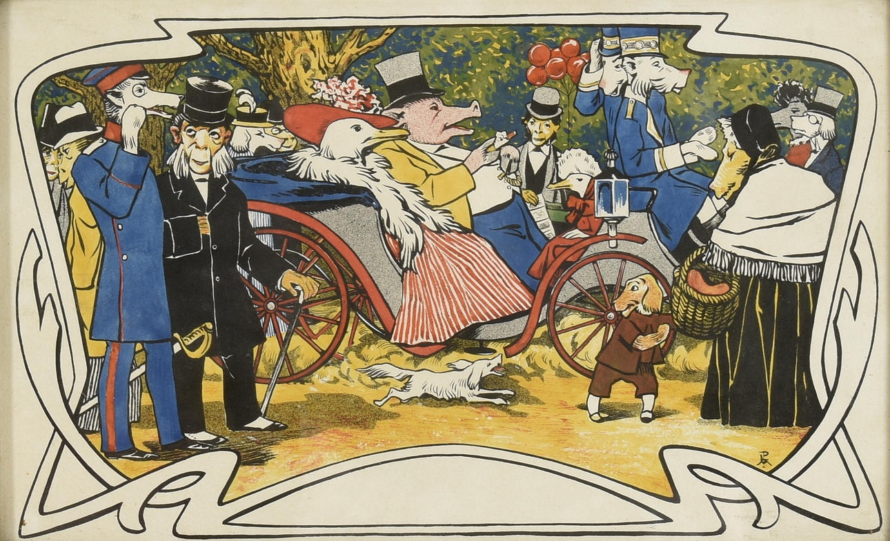 PAUL LOTHAR MULLER. Färglitografi.