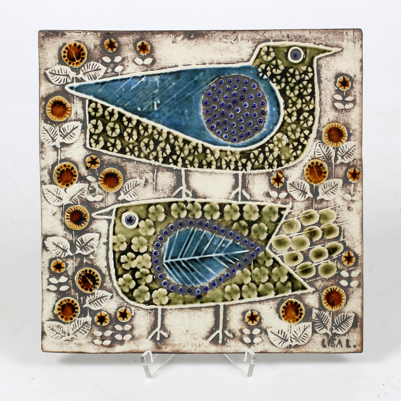 WALL PLAQUE, ceramics, Lisa Larson, Gustavsberg.