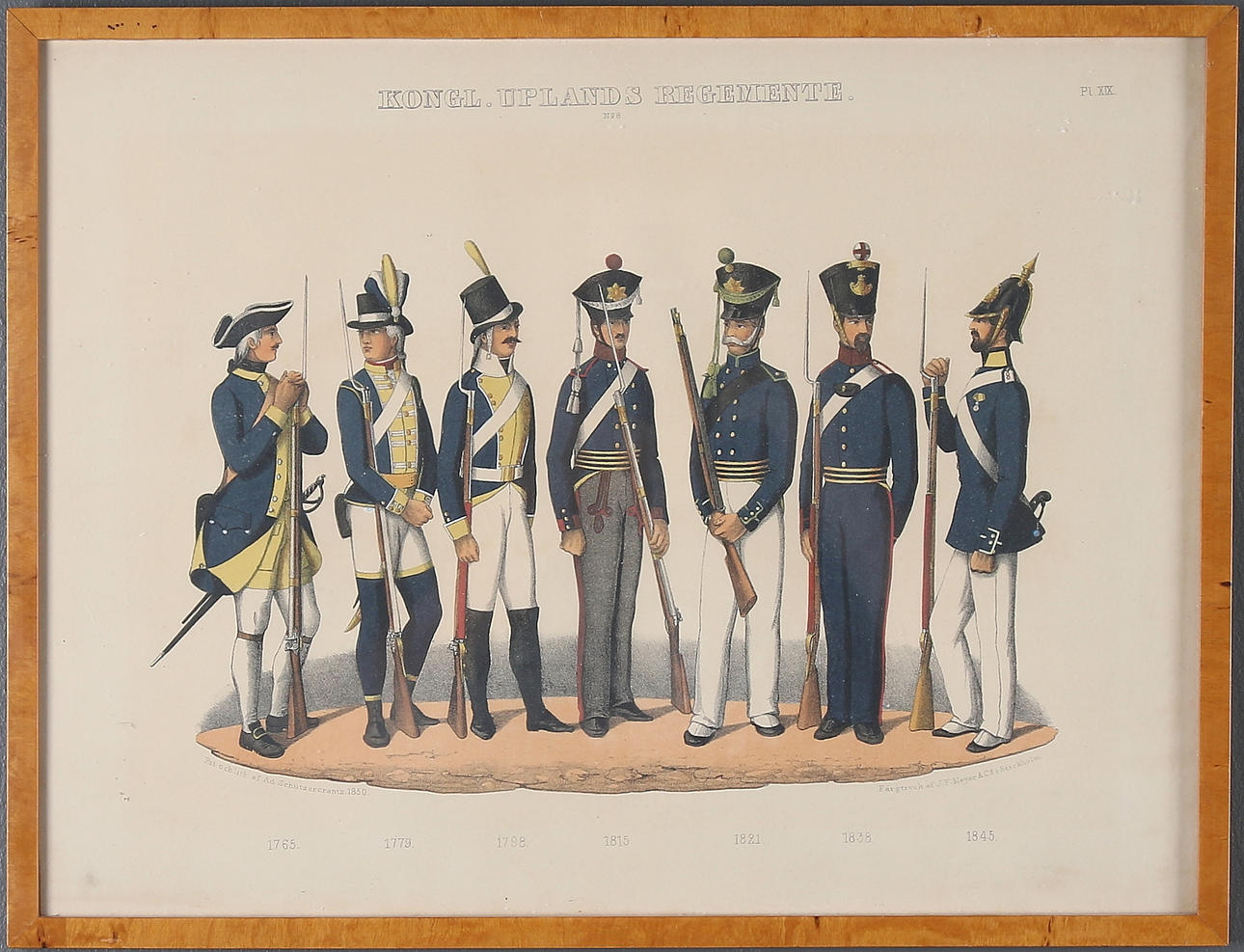 MILITÄRIA, 2 delar, 1800-tal.