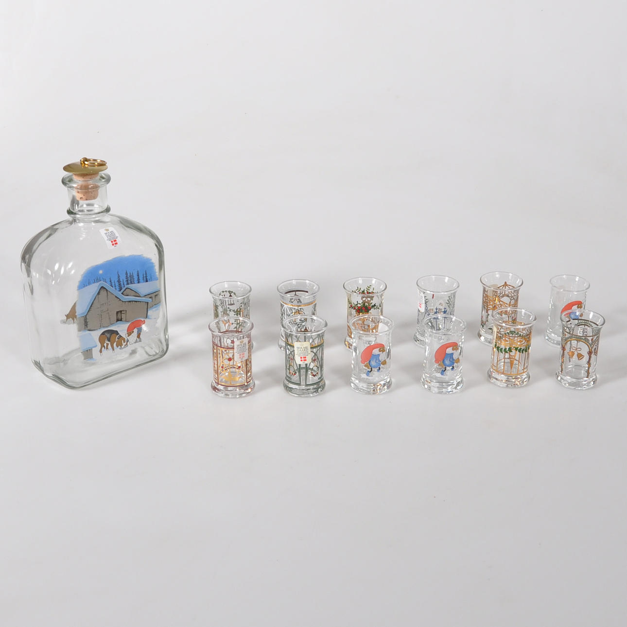 HOLMEGAARD julekaraffel og glas.