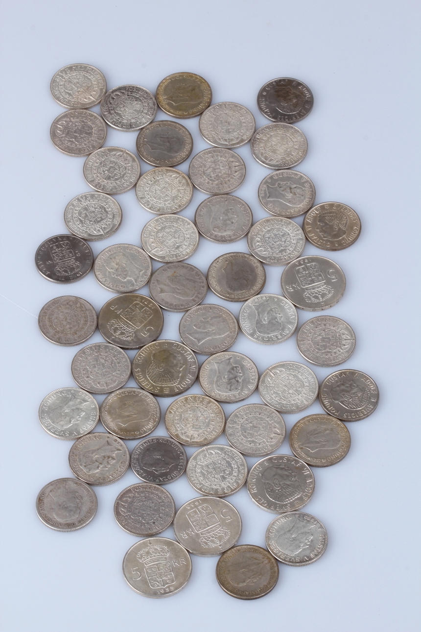 MYNT, Silver, 2- samt 5 kronor, 702 gram, 1904-1953.