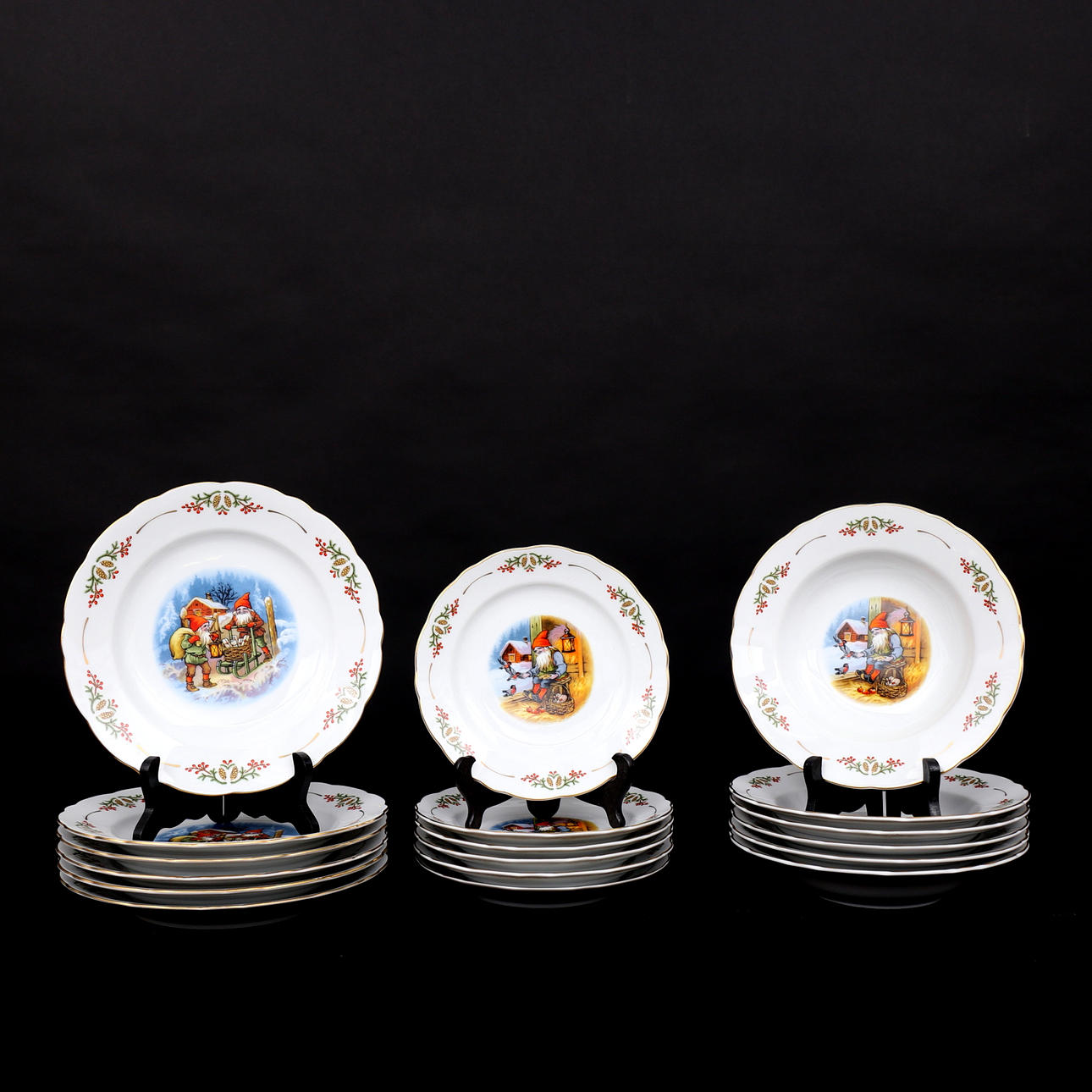 JULSERVIS, 18 delar, Fyrklövern.