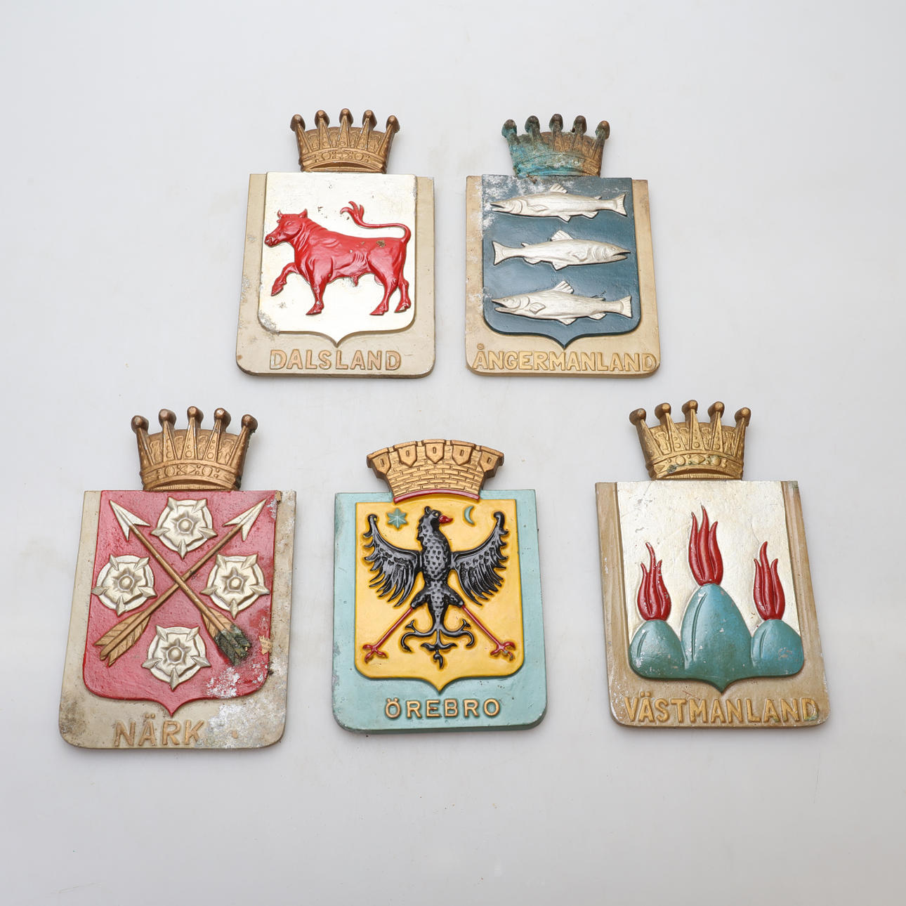 Landskapstavlor, 5 stycken.