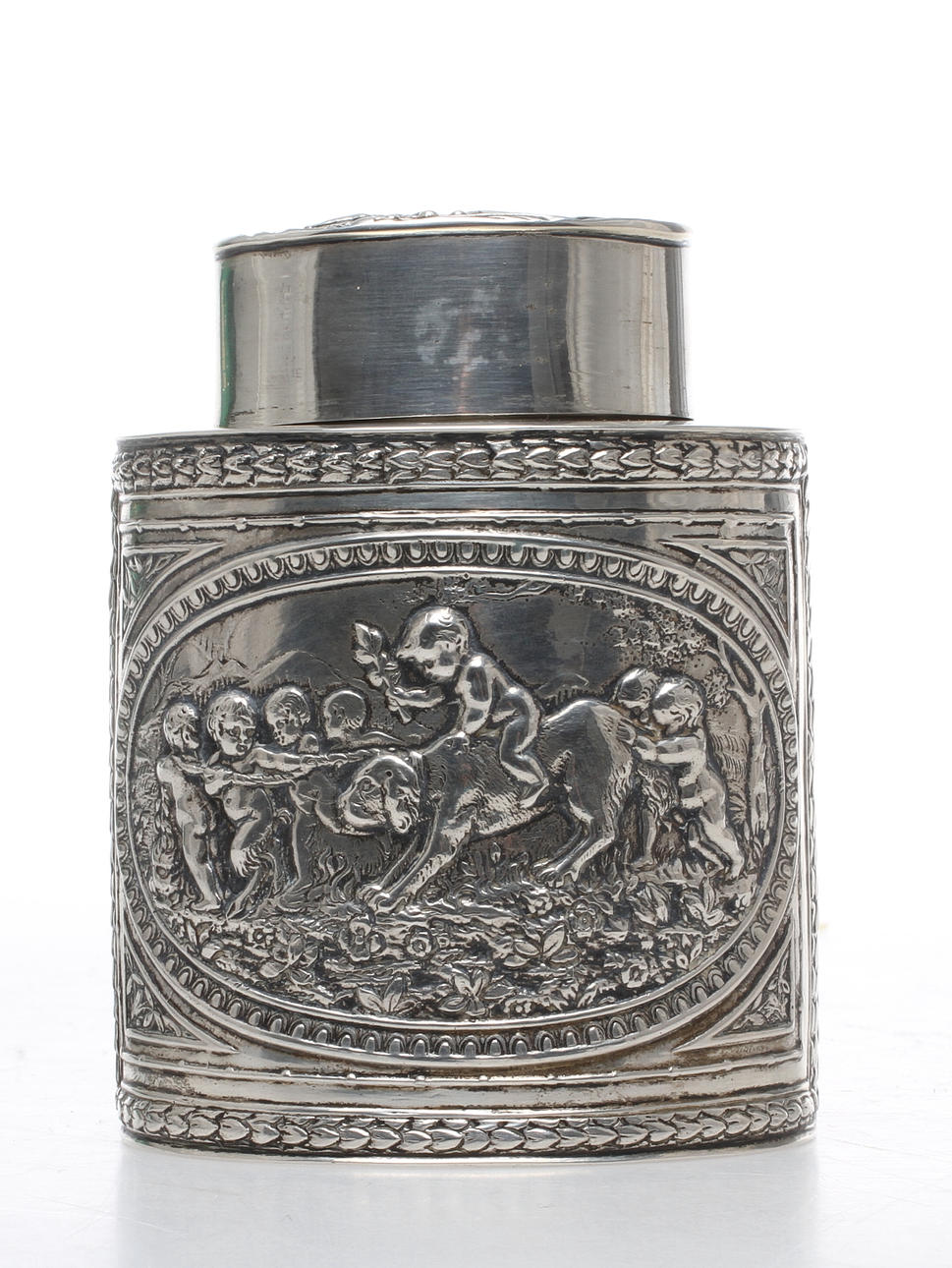 LOCKDOSA, silver, svensk importstämpel, 1900-tal.