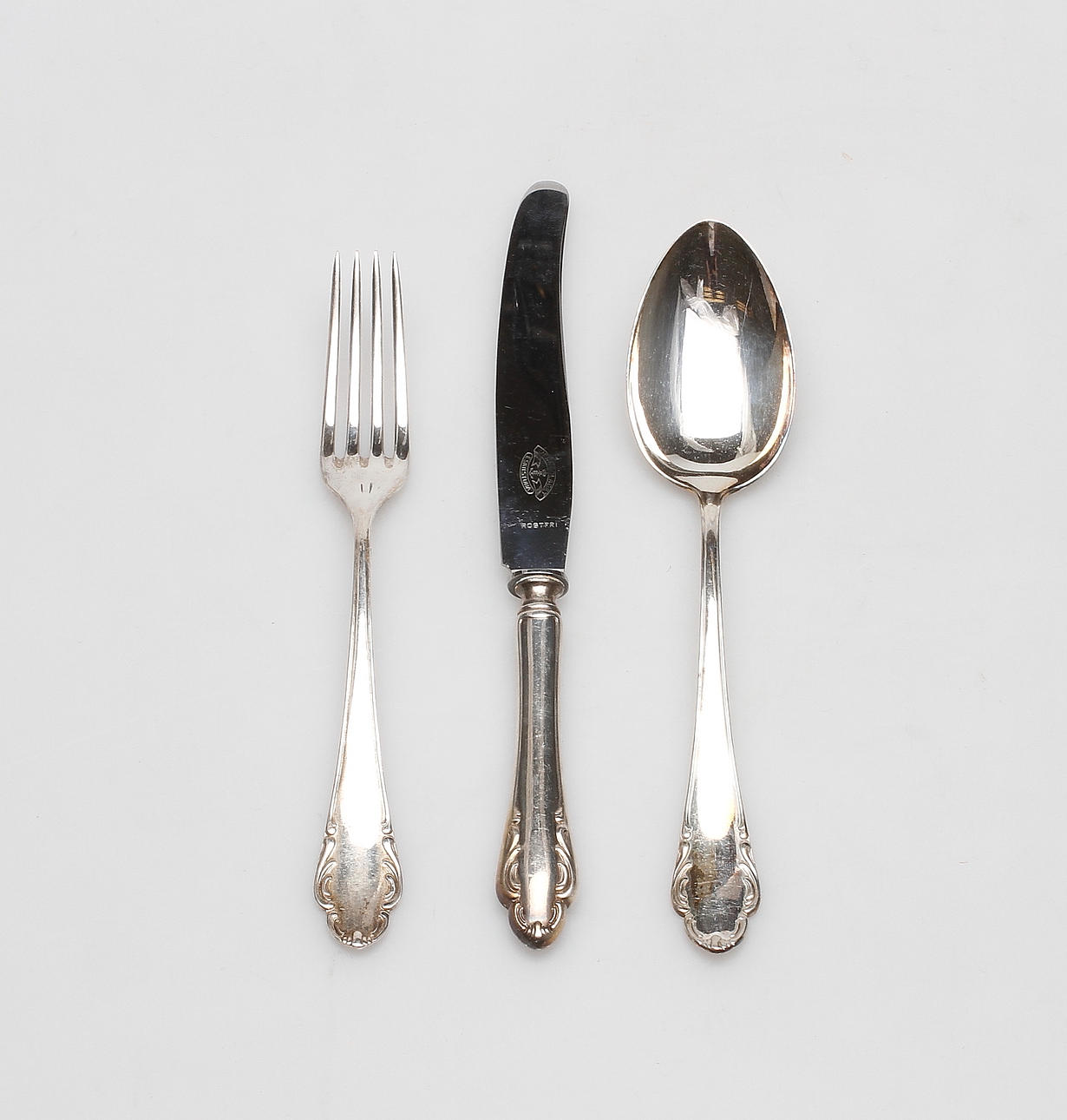 BESTICK, 24 delar, silver, "Haga", 1900-talets första hälft. Vikt ca 950 gram.