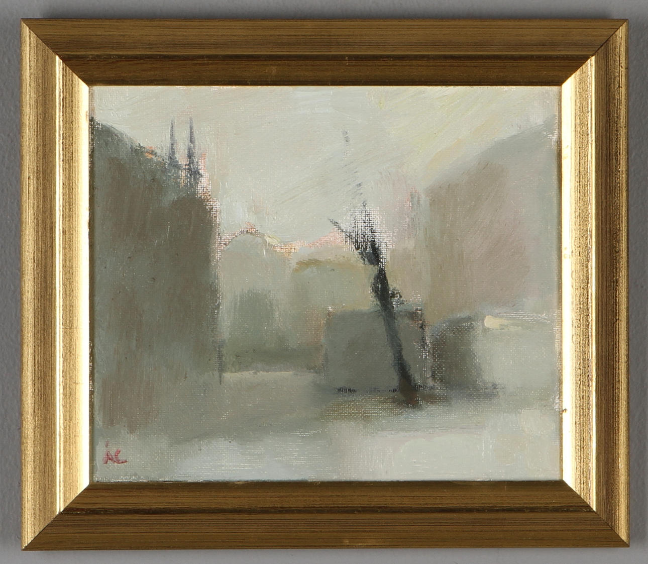 ÅSE CHRISTIAN DANELL. "Mot Domkyrkan", olja på duk, monogramsignerad ÅC.